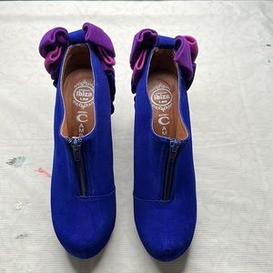 Jeffrey Campbell velvet platform shoes